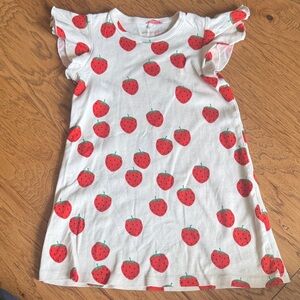 Mini Rodini White Strawberry Print Top